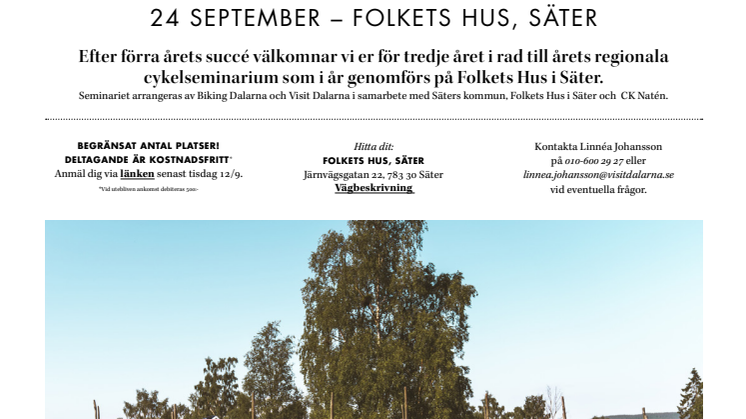 Program Biking Dalarna Cykelforum 2019