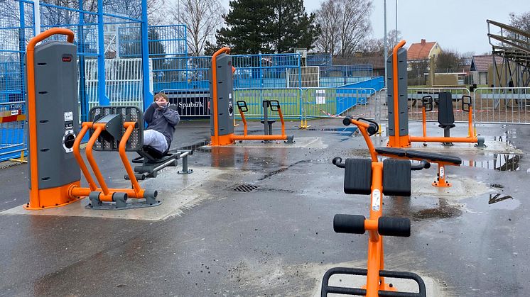 Utegymmet vid Sparbanksvallen, Ringvägen 38 i Laholm invigs fredag 22 mars kl. 13.00.