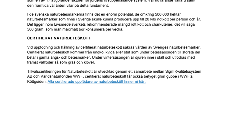 BETE PÅ NATURBETESMARKER