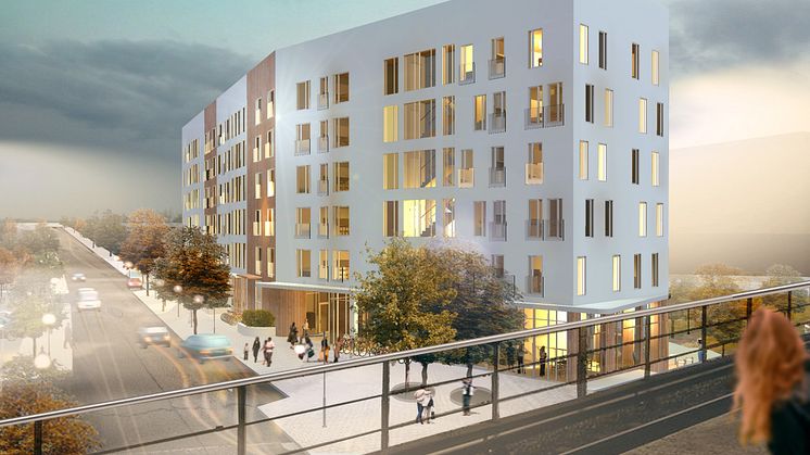 78 nya hyresrätter vid Bredängs allé. Arkitekt: Kirsh+Dereka.