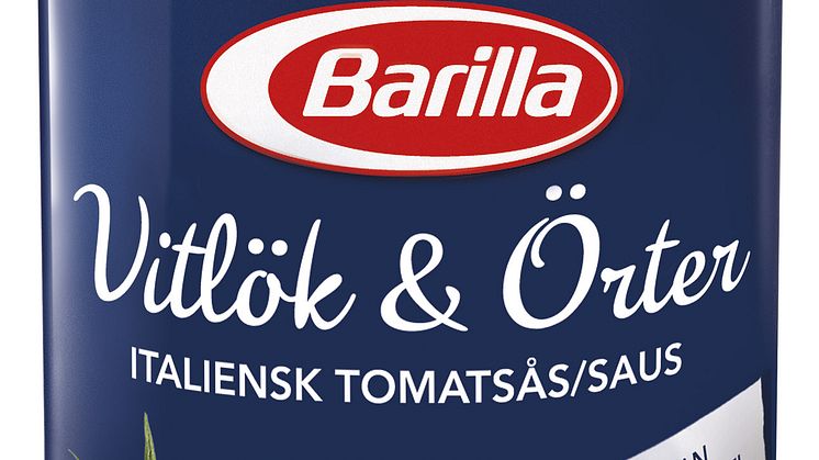 Barilla lanserar pastasås med Vitlök & Örter.