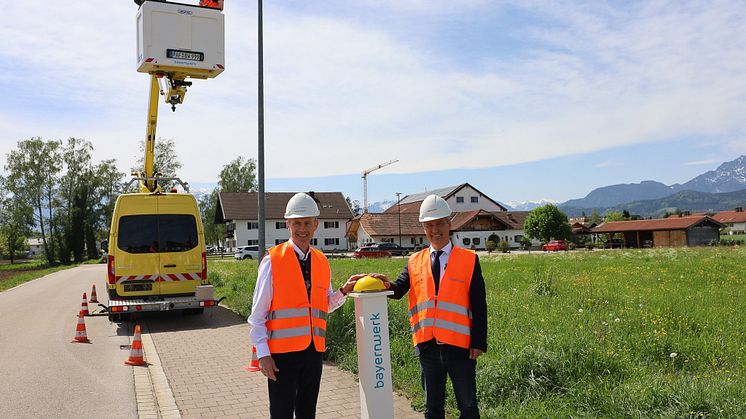 500.000. LED-Straßenleuchte am Bayernwerk-Netz