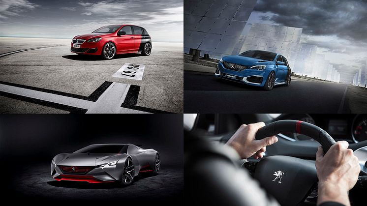 308 GTi by PEUGEOT SPORT och 308 R HYbrid på Goodwood Festival of Speed