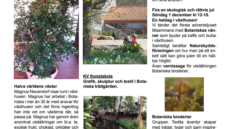 Botaniska trädgårdens nyhetsbrev