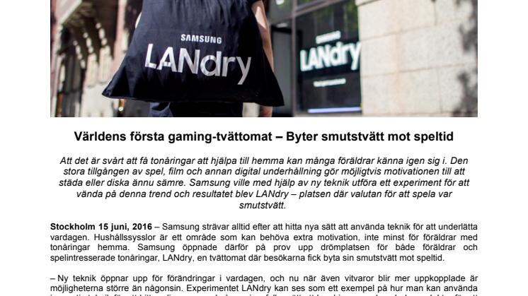Världens första gaming-tvättomat – Byter smutstvätt mot speltid