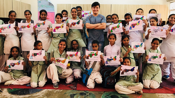 Students from our educational activities in NVP India.