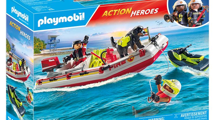 Feuerwehrboot mit Aqua Scooter (71464) von PLAYMOBIL
