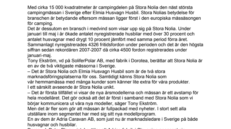 Världsnyheter visas upp för första gången på Stora Nolia