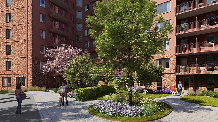 80 procent av dem som anmält sitt intresse för SKBs lägenheter i Rosendal kommer från Stockholms län. Bild: Studio Superb