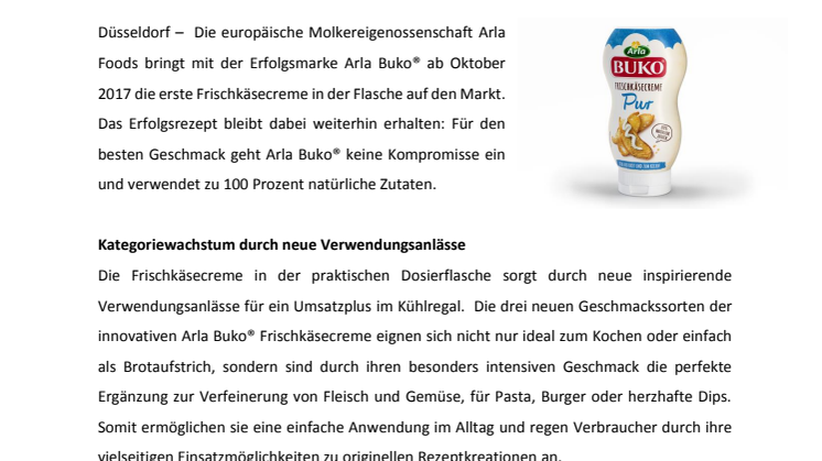 Arla Buko® drückt beim Umsatz auf die Tube