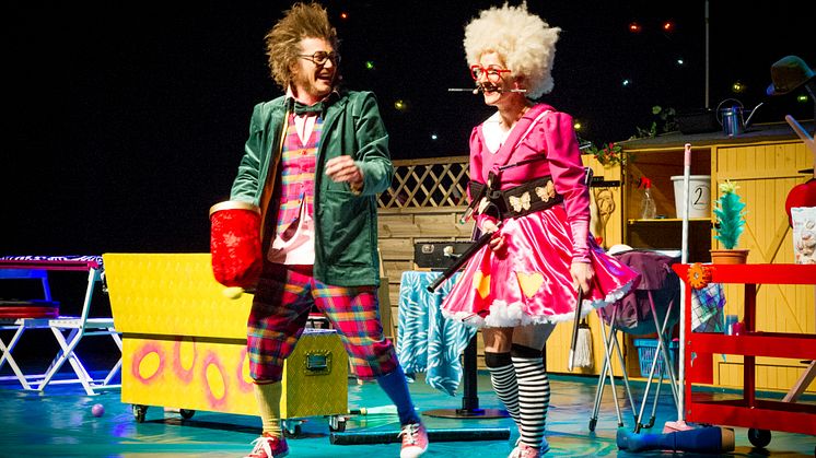 Jecko och Jessie i showen "Ett skratt för livet"