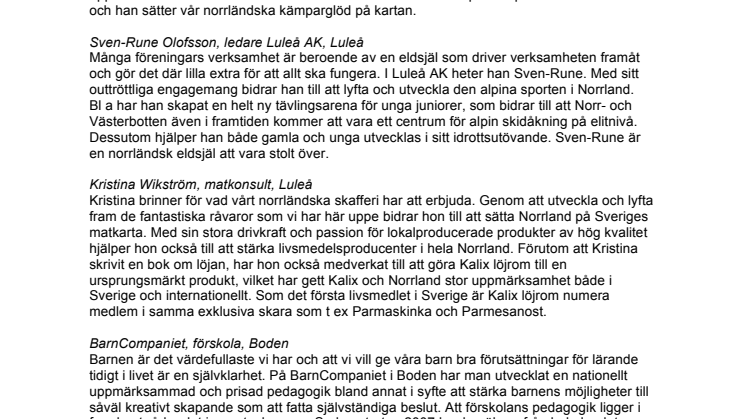 Presentation av de nominerade till Norrmejerier-stipendiet 2011