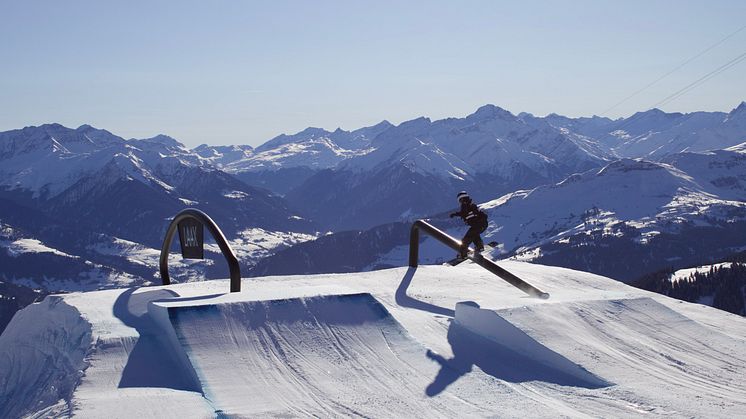 Novalie Engholm under Laax Open. Foto: Niklas Mattsson/SSF.