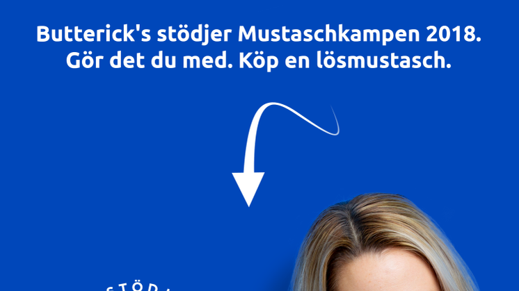 Butterick's stödjer Mustaschkampen 2018