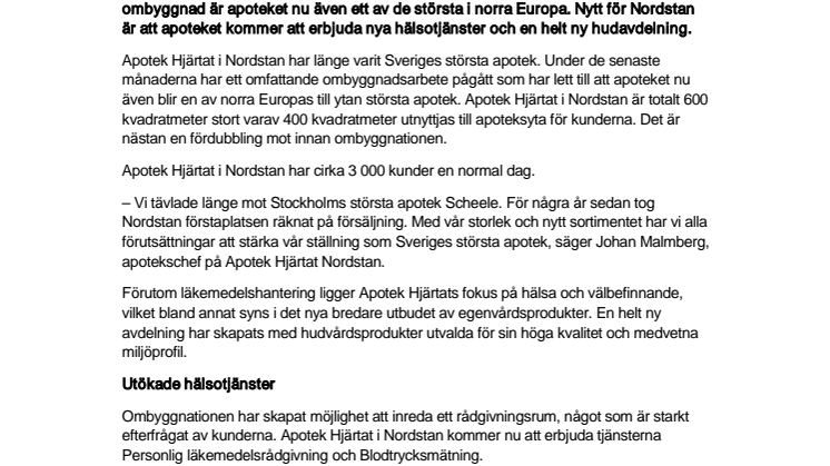 Sveriges största apotek ligger i Göteborg