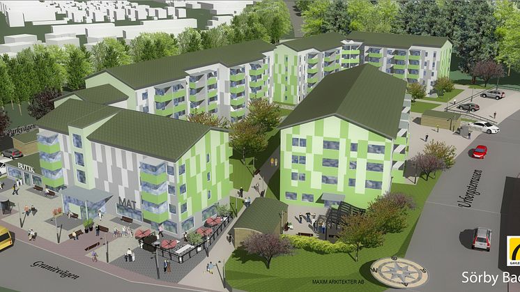 Gavlegårdarna bygger  117 lägenheter på Sörby Backe