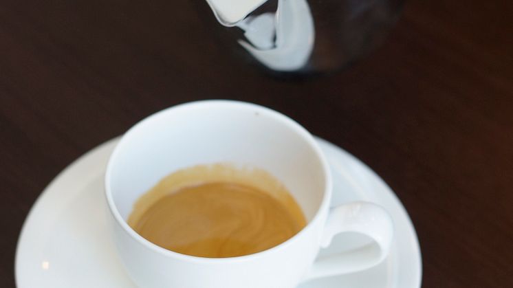 How to make a coffee heart - Step 1