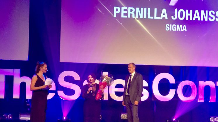 Pernilla Johansson, vice vd på Sigma Young Talent, är utsedd till ”Årets B2B säljare 2018”