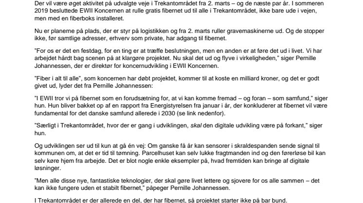 Gravemaskinerne ruller ud - alle får fibernet