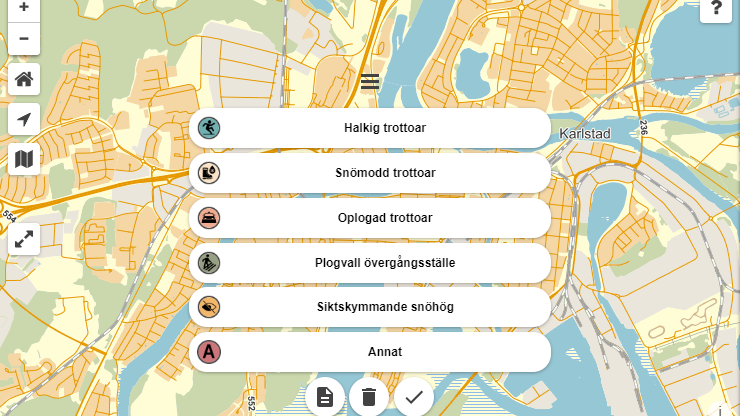 Kartan ”Vintergata” för att förbättra vinterväghållningen 