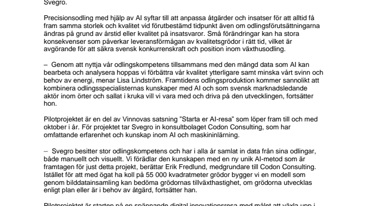 Svegro odlar framtiden med hjälp av AI