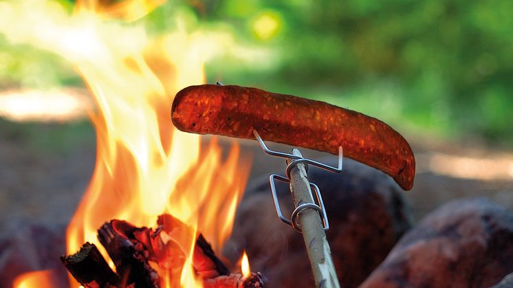 Grillgaffel till pinnen, korv