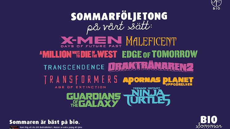 Dagöppna biografer står redo för årets Biosommar.