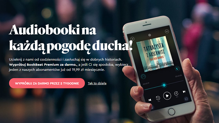 Från BookBeats polska hemsida. Polen är en av BookBeats nya kärnmarknader. 