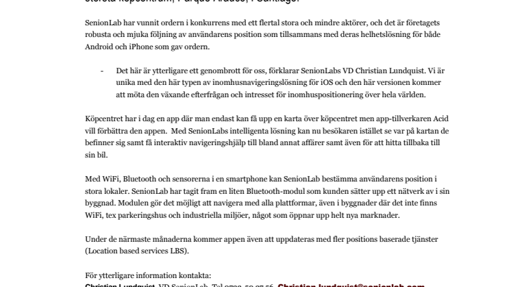 Unik inomhusnavigering lanseras för iPhone