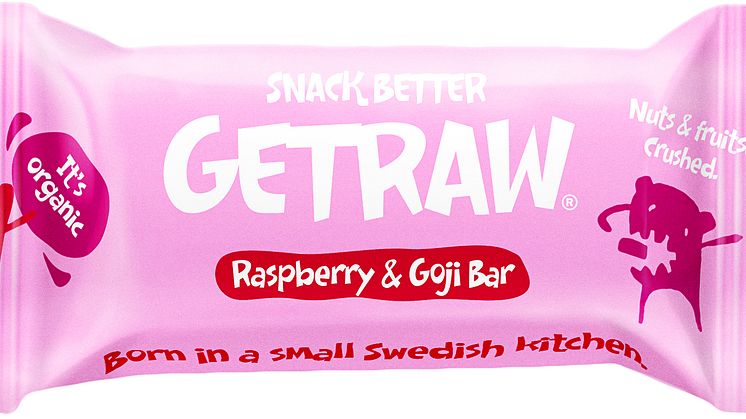 Getraw bringebær og gojibar økologisk 48 g