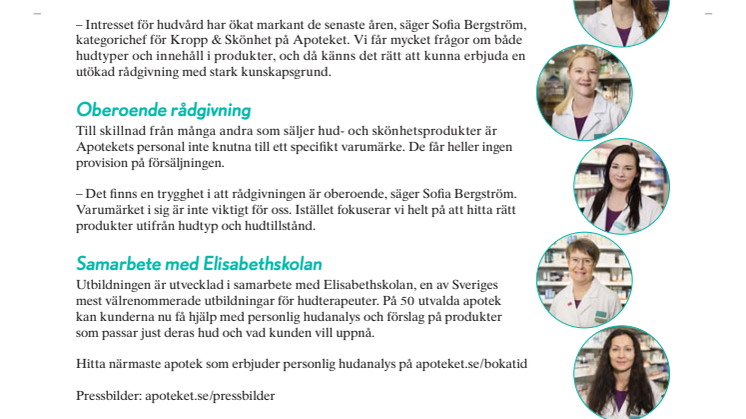 Personlig hudanalys – nu på Apoteket