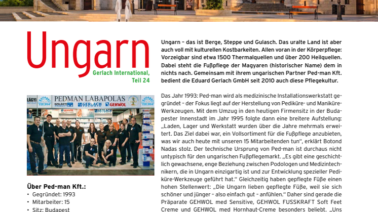 Gerlach in Ungarn: Voll von Kostbarkeiten auch in der Körperpflege
