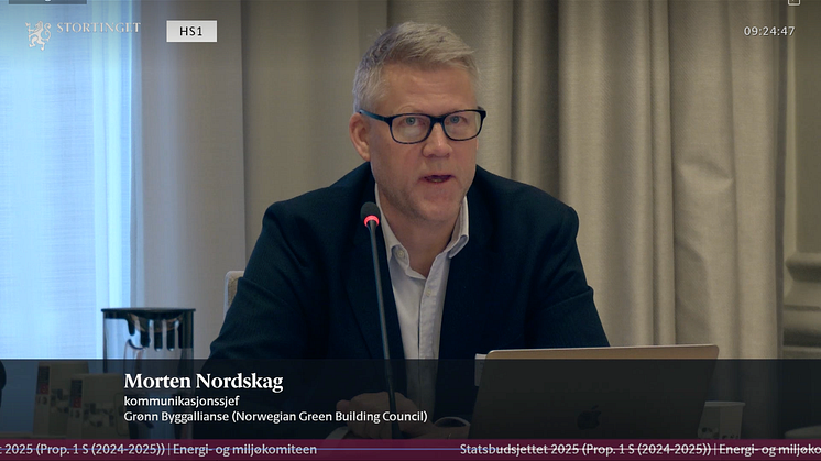 Grønn Byggallianses innspill til stortingets behandling av statsbudsjett 2025