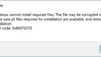 Was ist 0x80070570 und wie kann man das Problem beheben?