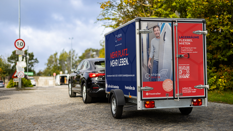 Neuerdings können die Einwohner in Bielefeld kostenlos bei storemore Self Storage einen Anhänger leihen.. Bilde: Freetrailer.