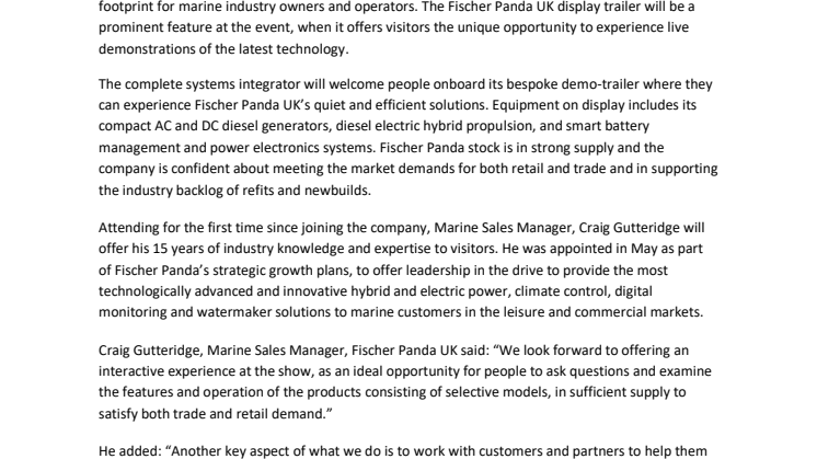 August 2022- Fischer Panda UK Highlights Ability to Reduce Carbon Footprint at S'oton Boat Show.pdf