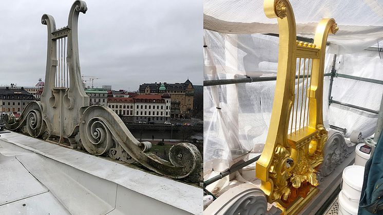 Lyran före och efter restaurering