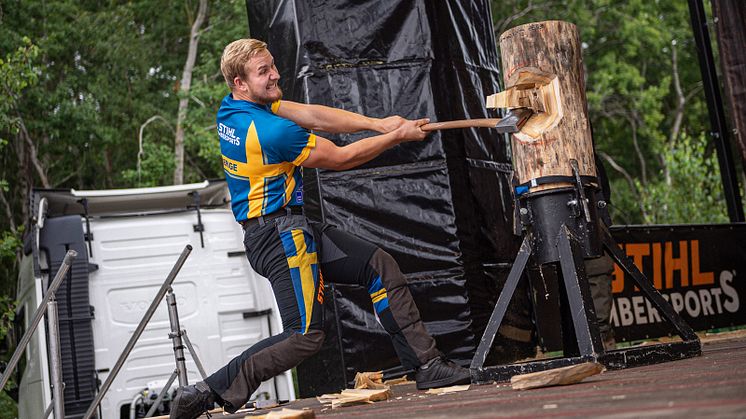 Svenske TIMBERSPORTS® atleten Emil Hansson är redo för Nordic Cup 2023.
