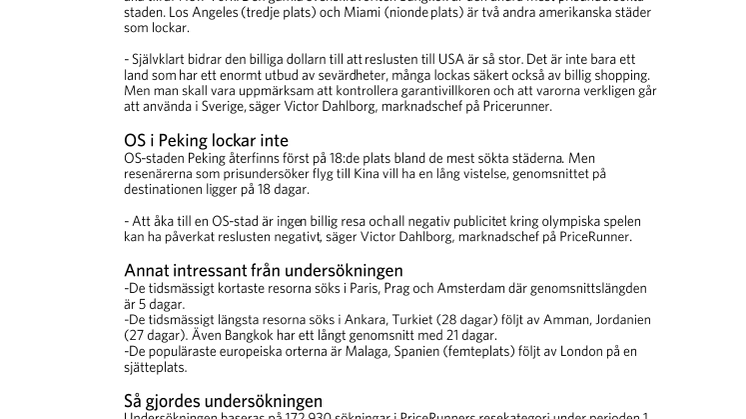 Hit vill svensken åka i sommar