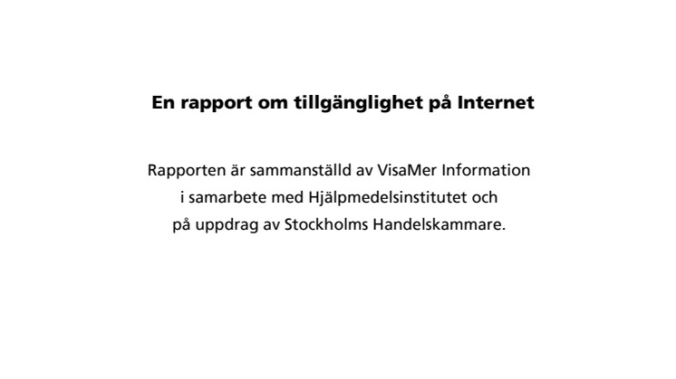 Pressinbjudan  Ny undersökning: vart tredje storföretag brister i eTillgänglighet