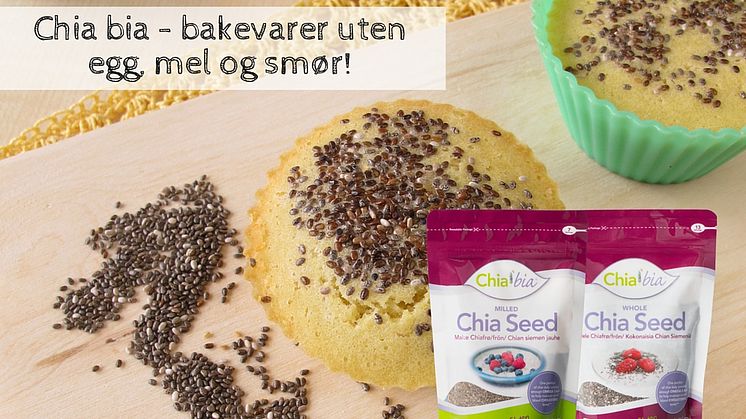 Chia bia - bakevarer uten egg, mel og smør!