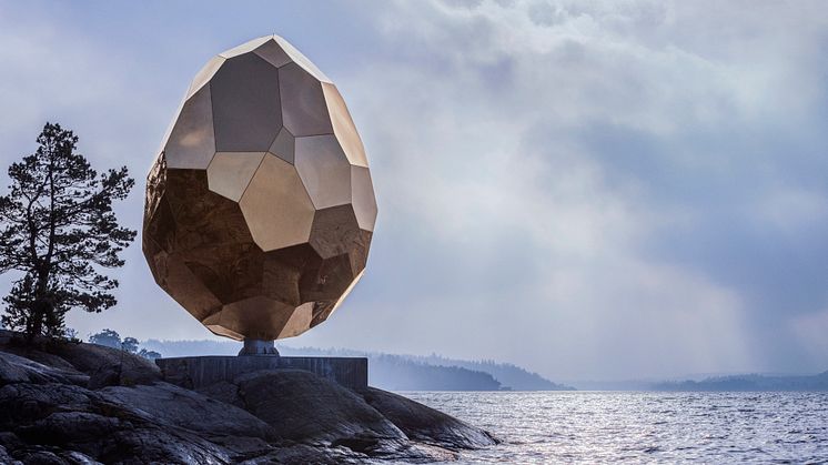 Skulpturen Solar Egg av Bigert & Bergström. Foto: Johan Strindberg