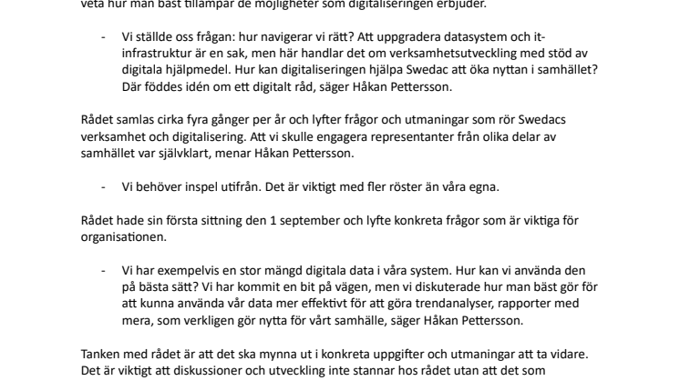 Nytt digitalt råd på Swedac
