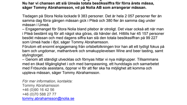 Piteå ställde upp – 100 000 inom räckhåll