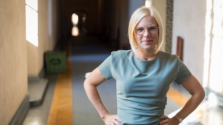 Karin Ernlund, gruppledare för Centerpartiet i Stockholms stad.