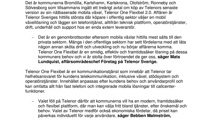 Telenor i storaffär med kommuner om mobil växel