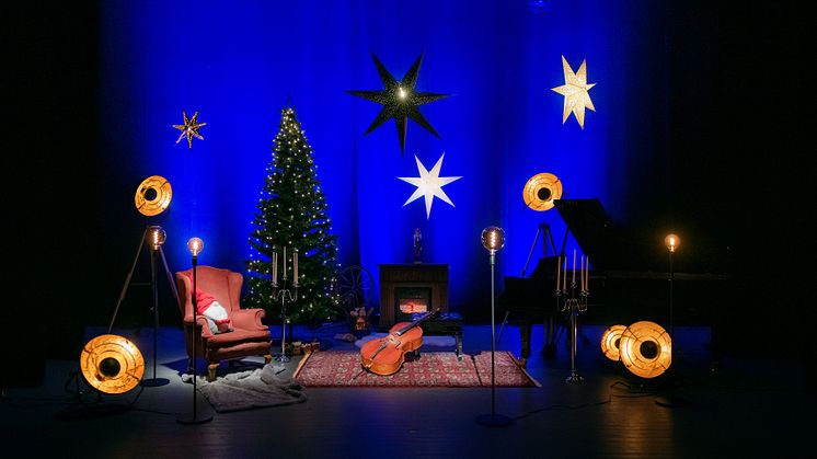 Camerata Nordica har skapat en julstudio på Forum i Oskarshamn. Foto Urban Wedin.
