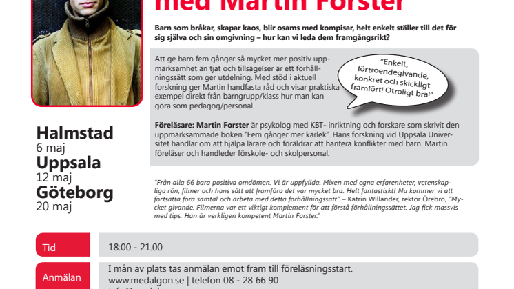 Fem gånger mer kärlek med Martin Forster