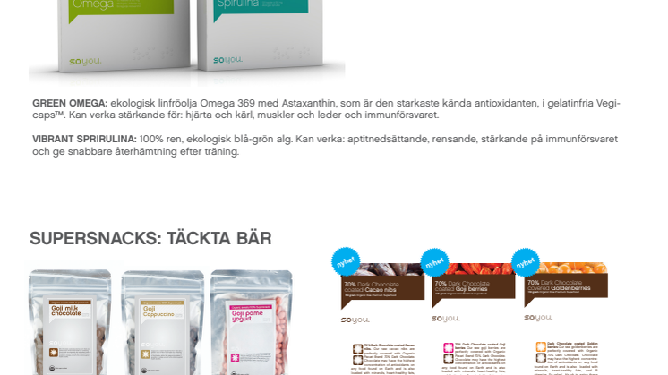 Dagsmeja utökar sortimentet av soyou ekologisk superfood med nyttig choklad