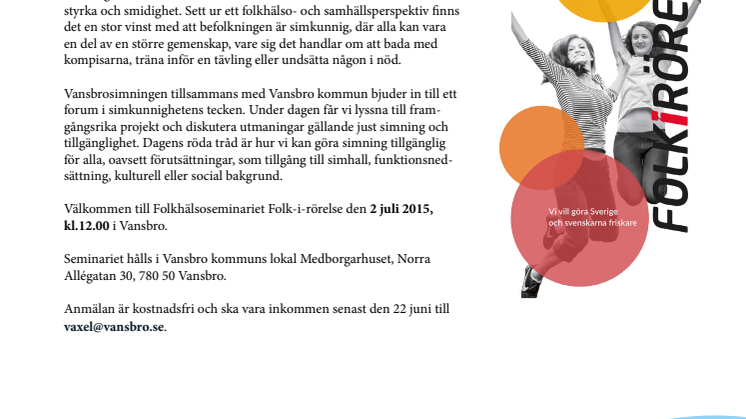 Folkhälsoseminarium: Simning tillgängligt för alla!